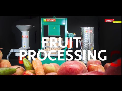 Petite ligne de production de jus de pomme bio VORAN MACHINERY